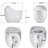 Single Flush 1.28 Glossy White Egg Shape One Toilet - Unique Design With Practicality In Bathroom, Quick-Release Seat, Function, Seamless For Neatness, Water, Standard Height Practical And Aesthetic-121640348
