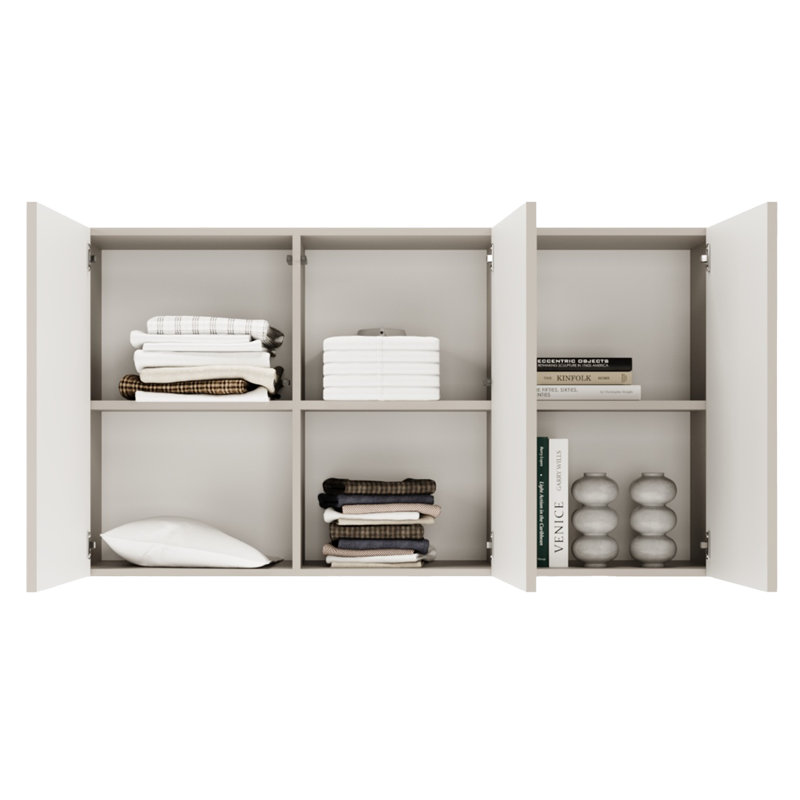 Arkadia Three Door Sideboard With Routed Fronts 150 cm Beige