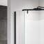 Porte de douche pivotante avec verre trempé de 1/4 po de 6 mm pour la salle de bain, mesure 36 * 36 * 72 pouces, finition noir mat, garde le plancher au sec, assemblage facile grâce aux composants inclus Verre, style, poids léger