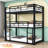 Comburg Steel Twin Over Twin Over Twin Bunk Bed with Built-In Ladder-1909956895