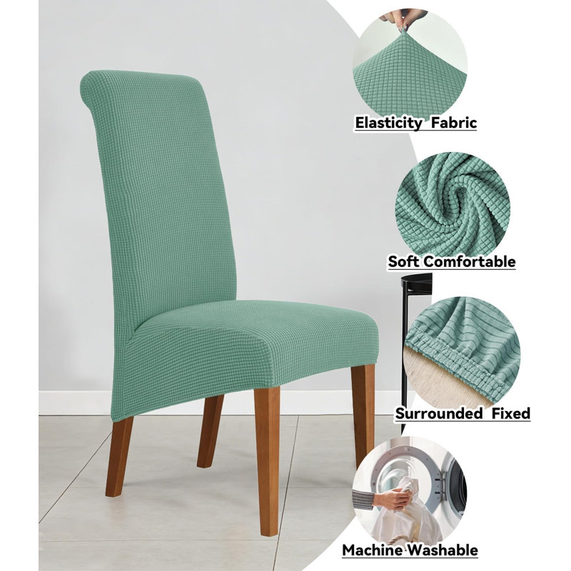 Dining Chair Slipcover, Aquamarine