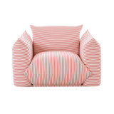 Saint Tropez Pearl and Striped Stuffed Outdoor Armchair