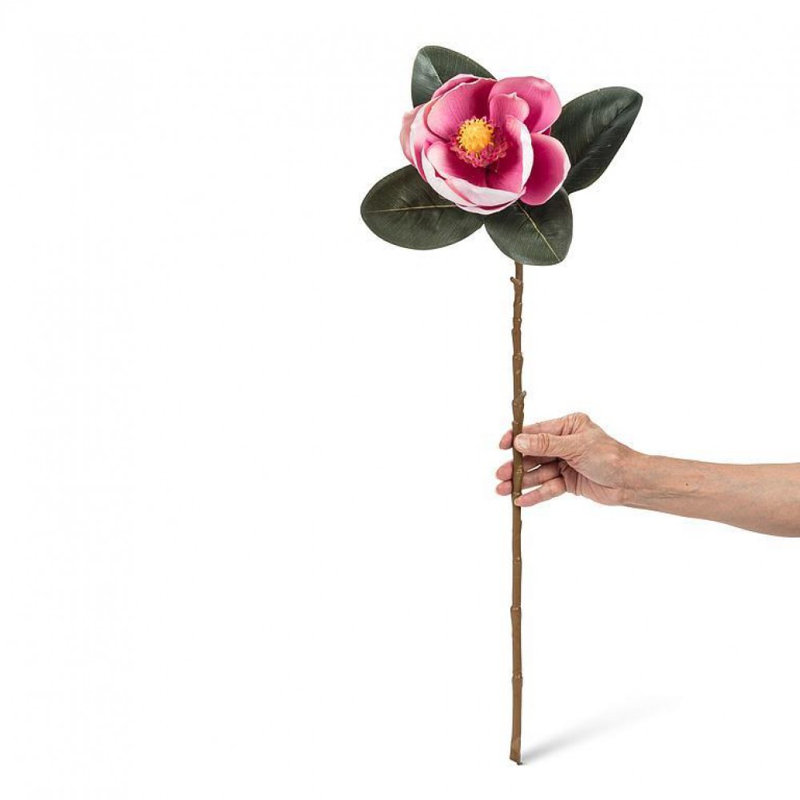 Medium Pink Magnolia Bloom Artificial Flower