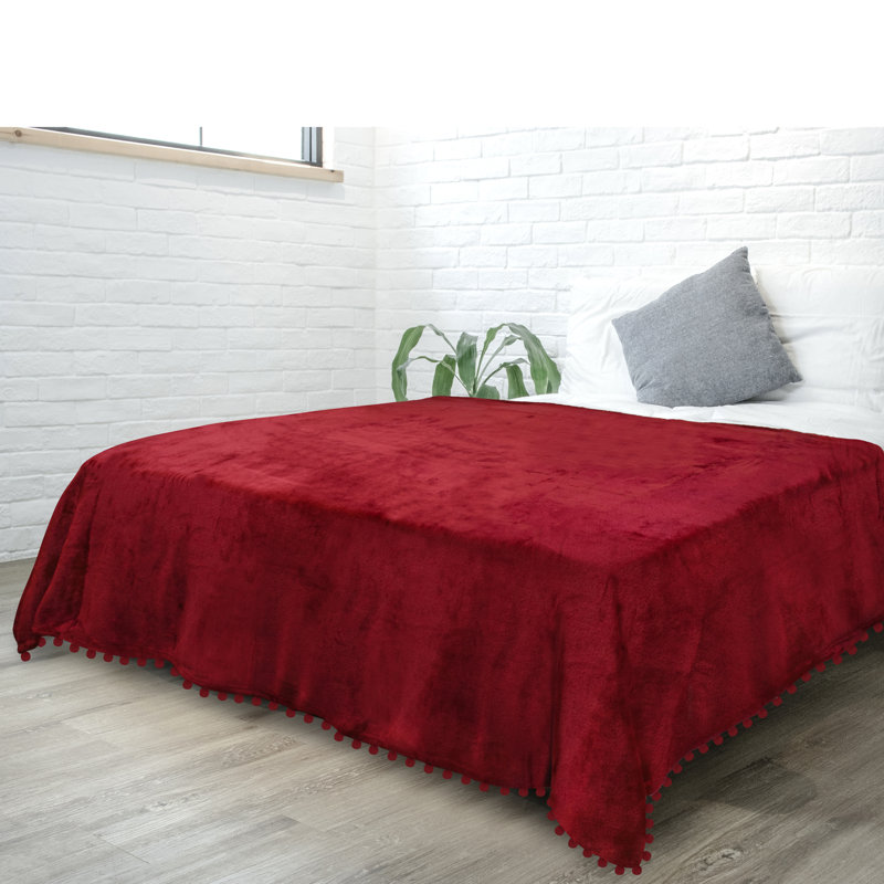 Couverture , Rouge, 60 po x 80 po