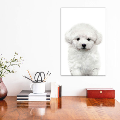Bichon frisé chiot par Watercolor Luv - reproduction d'art