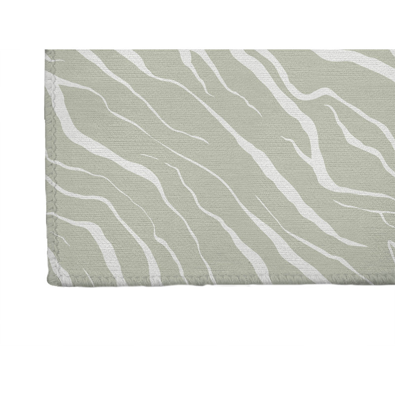 Lush Cracks Indoor Doormat, 36" W x 60" L, Light Green