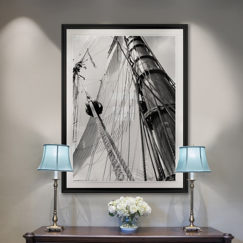 « set voile iii », reproduction sur toile, H 30,5 po x l 42,5 po x P 1,5 po, Noir