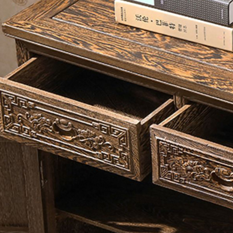 Solid Wood Carved Multi-Functional Sideboard