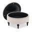 Repose-pieds de rangement rembourré en lin Ellersick-1256749300