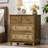  Mikels 26.9"W Night Stand with Drawers, Rattan Nightstand with Charging Station, 27.6" W x 29.6" H, Boho End Tables Living Room, Tall Nightstands with 4 Drawers-1340312211