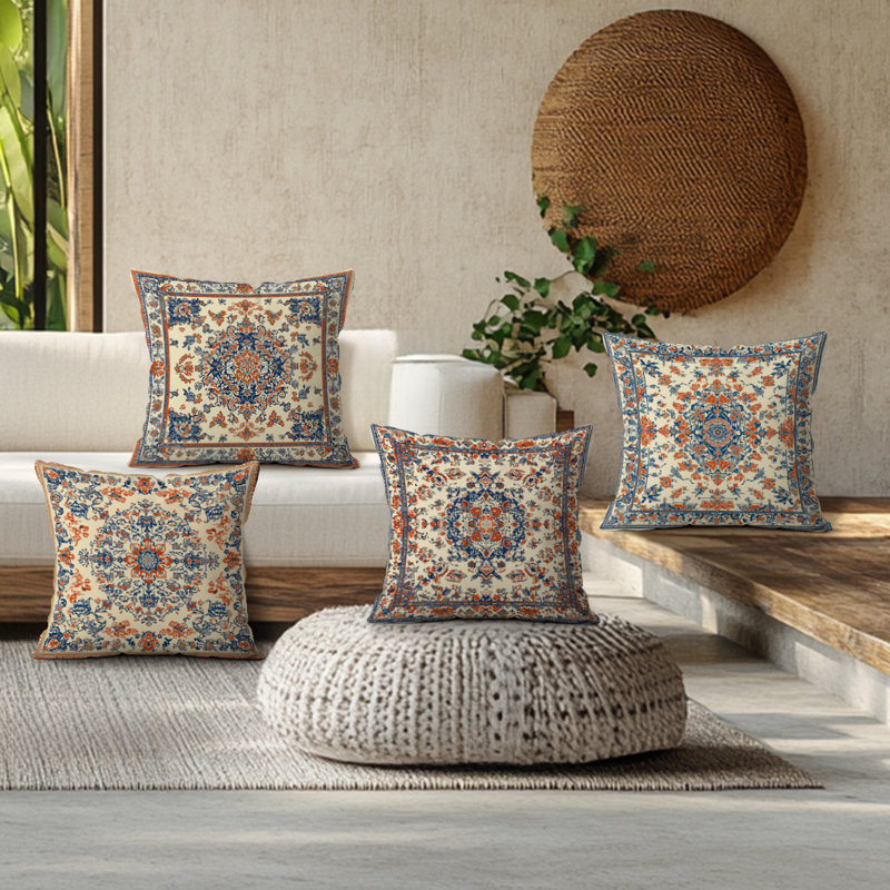 4 Pcs Bohemian Pattern Decorative Pillow Covers