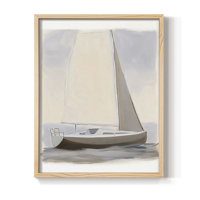 Reproduction encadrée NAUTICAL Series CLxxIV - bois massif, H 15 po x l 12 po
