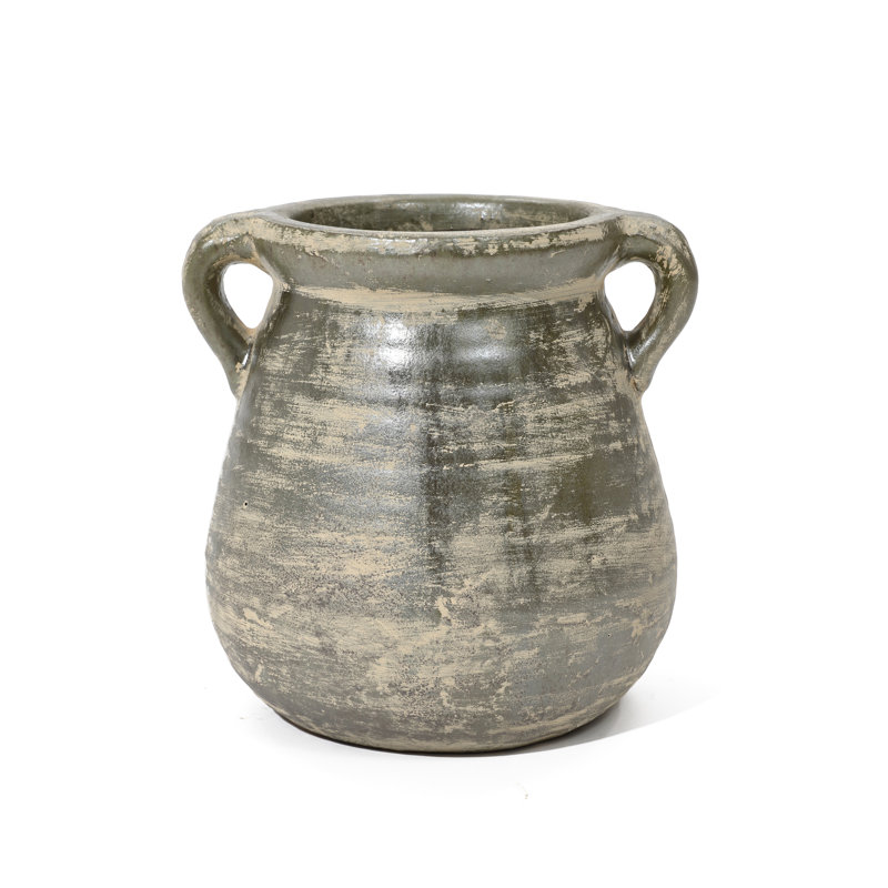 Handmade Terracotta Table Vase, 8.66" H x 8.66" W x 8.66" D