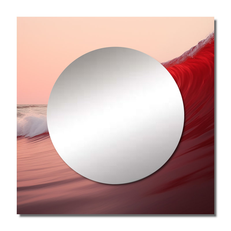 Antu - Coastal Large Square Mirror For Wall Art Decor, 29 po x 29 po