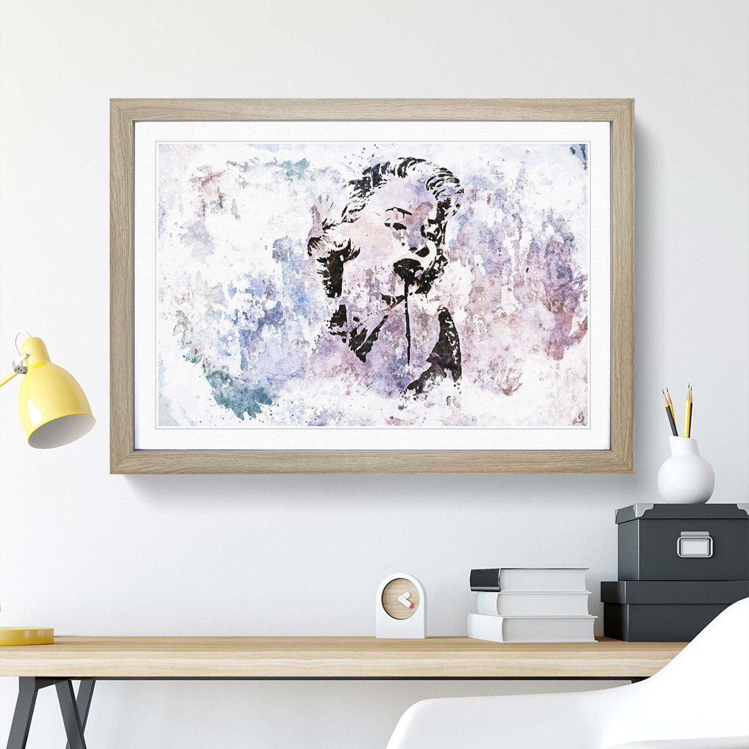 Marilyn Monroe Graffiti in Abstract - Framed Print