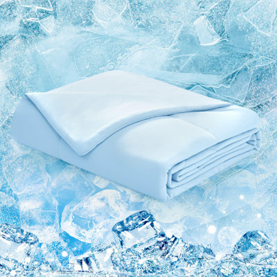 Cooling Comforter, Cool Sleeping Summer Blanket,Double-Sided Cool Design Soft Fluffy Cooling Blanket for Night Sweats Hot Sleeper