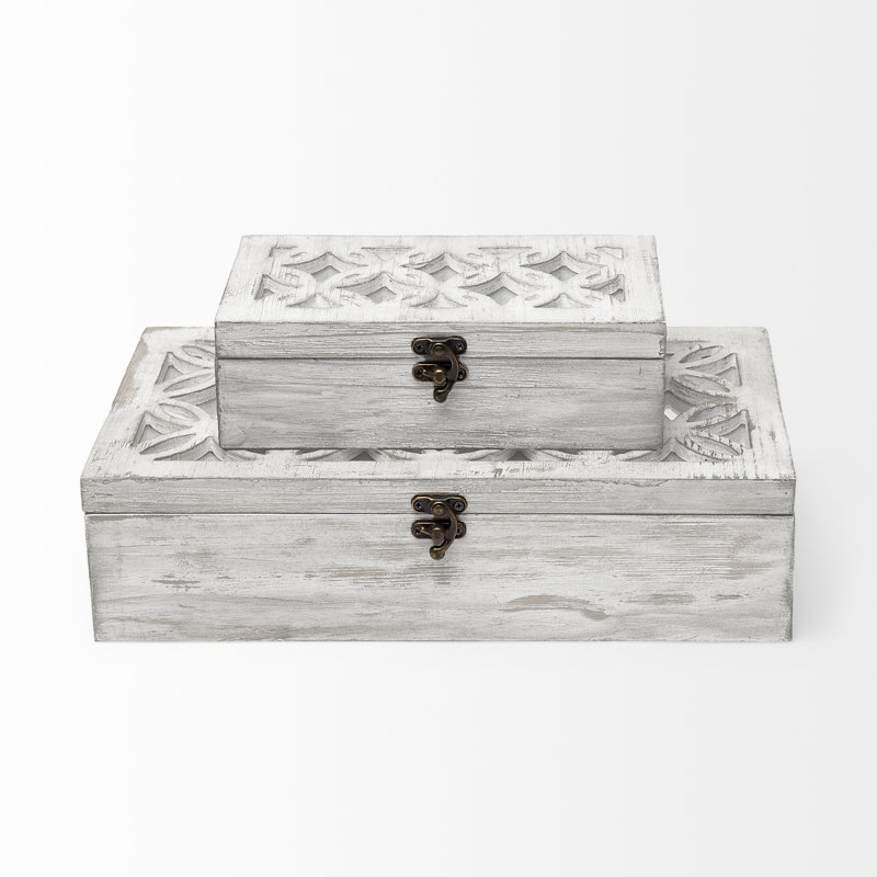 Cranbrook 2 Piece Solid Wood Decorative Box Set