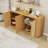 Sideboards with 2 Storage Cabinets, TV Stand with Rounded Corner for Living Room-415576638