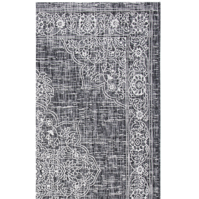 Louvenia Performance Oriental Indoor/Outdoor Area Rug, Square 6'7"