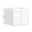 Armoire murale standard blanche Shaker de l 30 po x P 24 po x H 24 po Homeibro Cozy Design-915386478-915285827