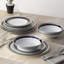 Ensemble de 4 assiettes à salade Norestake Crestwood Cobalt Platinum, 8 1/4 po