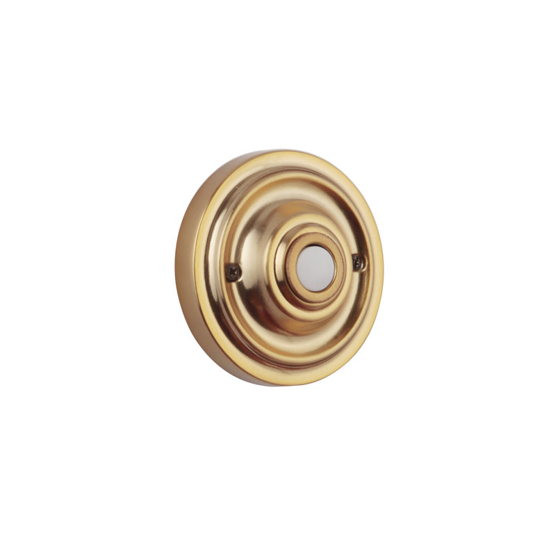 Bouton lumineux à fixation en surface, Laiton satiné