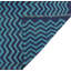 Tapis bleu en laine tissé à la main de conception unique 4 pi 6 po x 5 pi 11 po Shetler