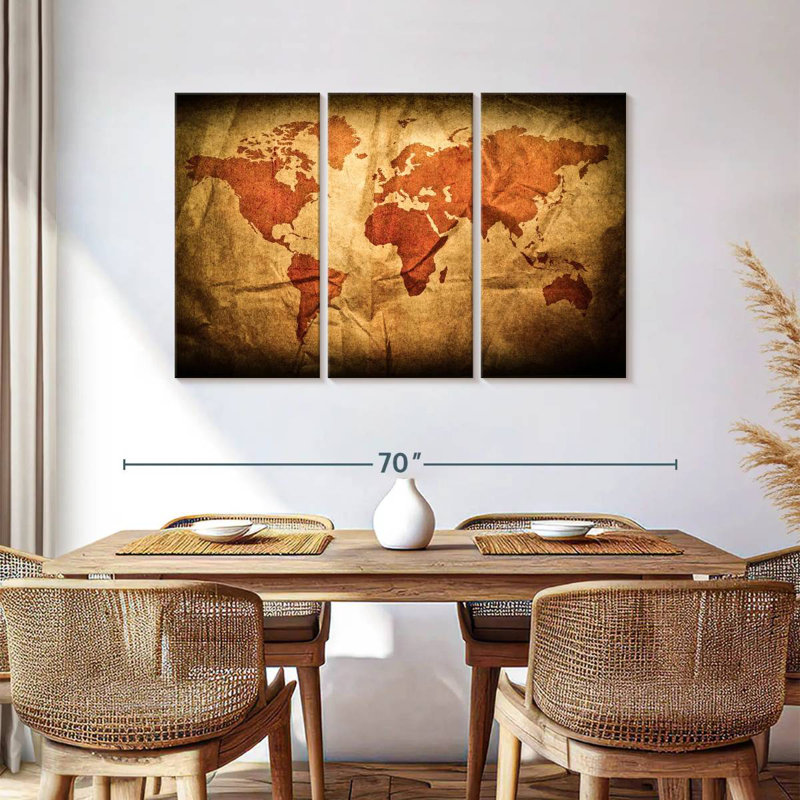 Carte du monde Aliaz, H 36 po x l 57 po