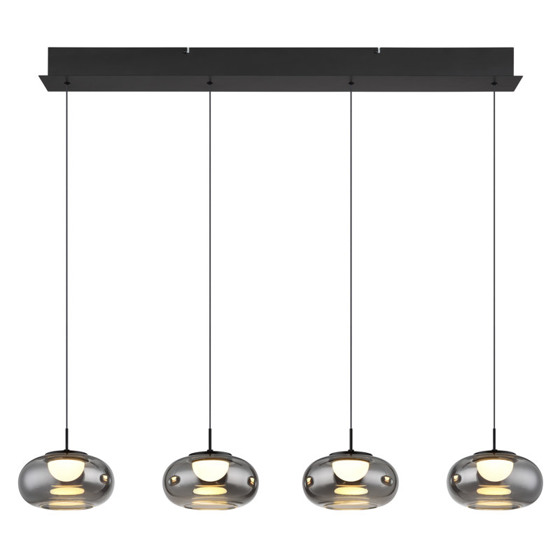 Gladding 1 - Light LED Pendant, Smoke colour