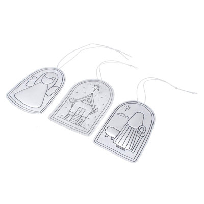 Ensemble d’ornement figurine suspendue ange et berger 3 pièces