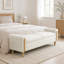 Banc de rangement moderne rembourré de 167 cm de large avec double couvercle, repose-pieds en tissu chenille avec accoudoirs-1757660338