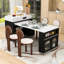 Chariot de cuisine mobile avec plateau de table extensible, prise de courant intégrée, rangement dissimulé et roues verrouillables-391320588