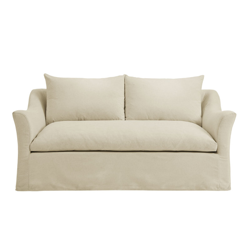 Causeuse en mélange de lin 70 po Edmonson, Lin