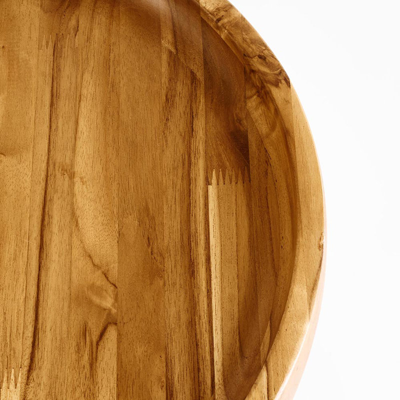 Batea Solid Wood End Table, Natural