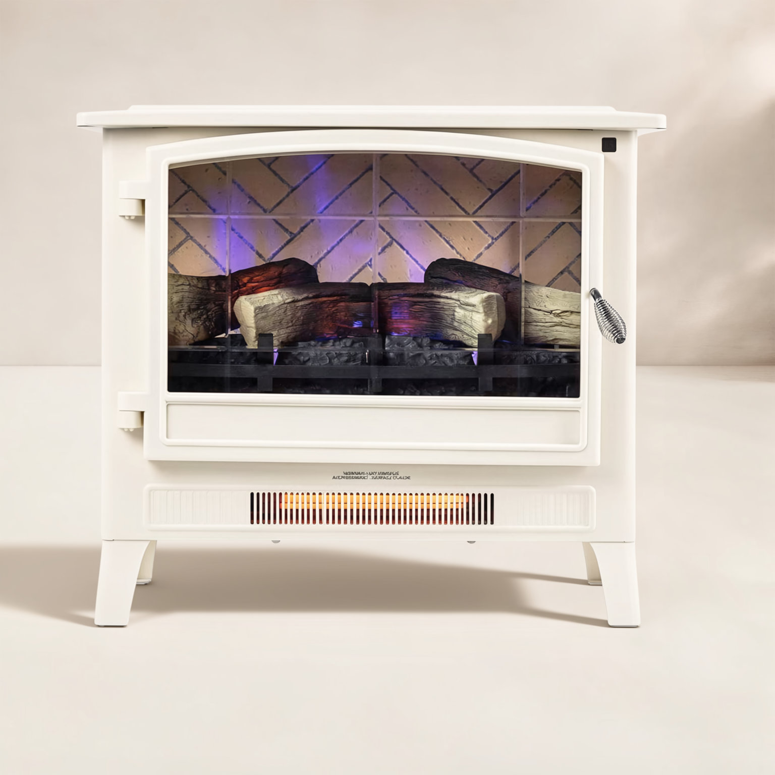 Country Living Smart Infrared Fireplace Stove, Cream