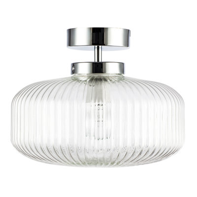 Glass Semi Flush Mount