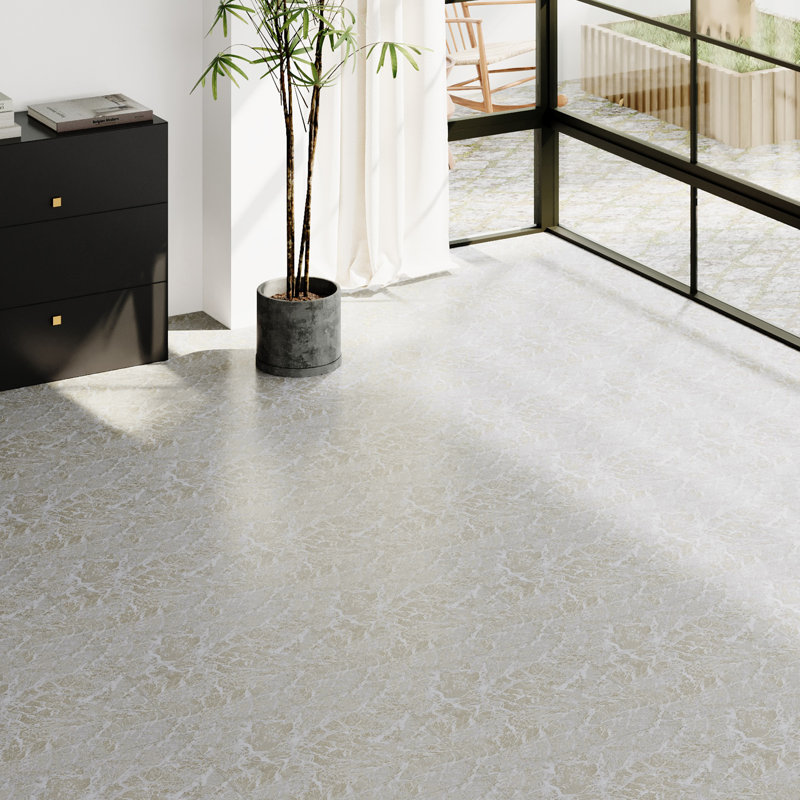 30Pcs Self-adhesive PVC Flooring Tiles Set, Grey