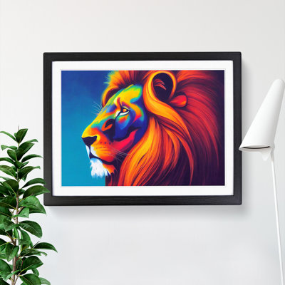 Compelling Lion - Framed Print