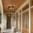 Williston Forge Rustic Wood Square Flush Mount Ceiling-1405161801