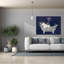 Toile épique Graffiti «Floral Bath 1 Indigo» par Courtney Prahl, 54 po x 40 po-1098237563