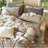 MooMee Lightweight Duvet Cover Set with Zipper Closure 8 Ties 100% Washed Cotton Linen Like Textured Soft Breathable All-Season-111275693-109236633