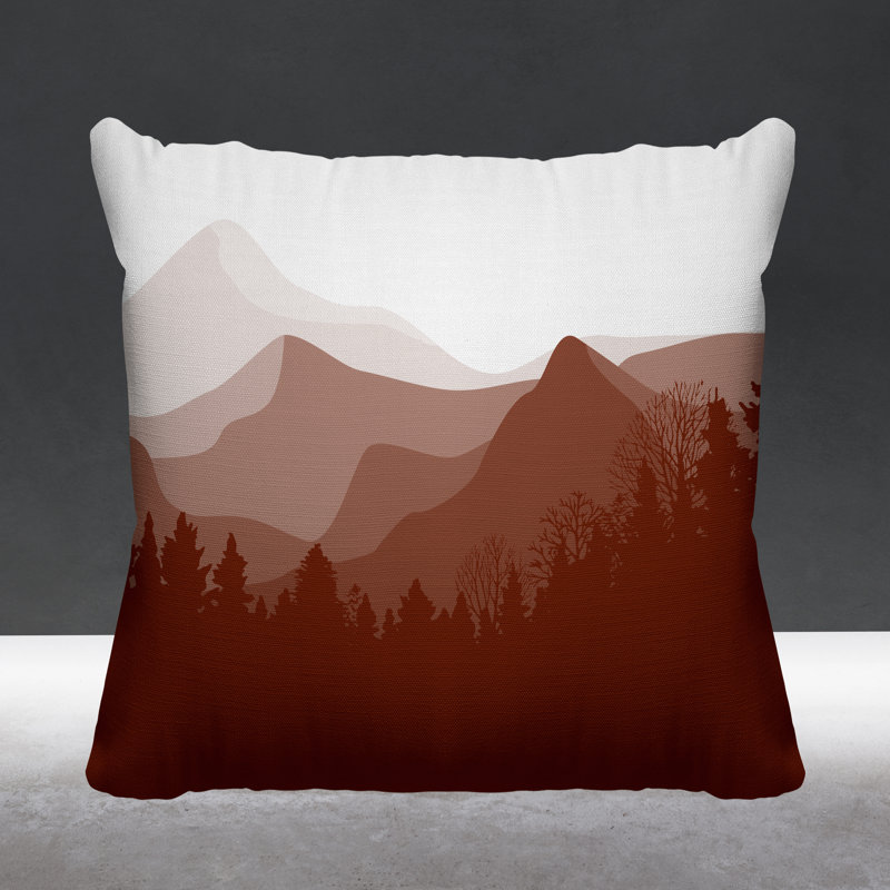 Coussin intérieur / extérieur Andor, L 19 po x H 19 po, Orange brûlé