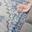 Tapis oriental bleu / ivoire Comptche-1730473873