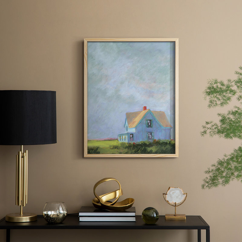 Blue Cape Framed Print - Solid Wood, 11" H x 9" W