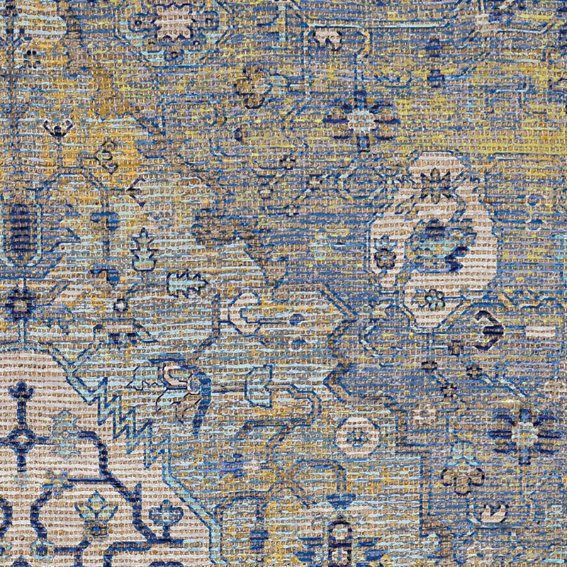 Gloucester Oriental Area Rug, Blue/Yellow, Rectangle 2'3" x 3'9"