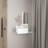 White 3 Shelf Mirror Console Table With Full Extension Drawer - Design, Elegant & Practical In Space Saving, Design-1043469423