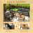 4-Piece Outdoor Patio Conversation Set, 5-Seater Acacia Wood Armrest Sofa Set With Removable Cushions & Solid Wood Coffee Table, Grey-475004836