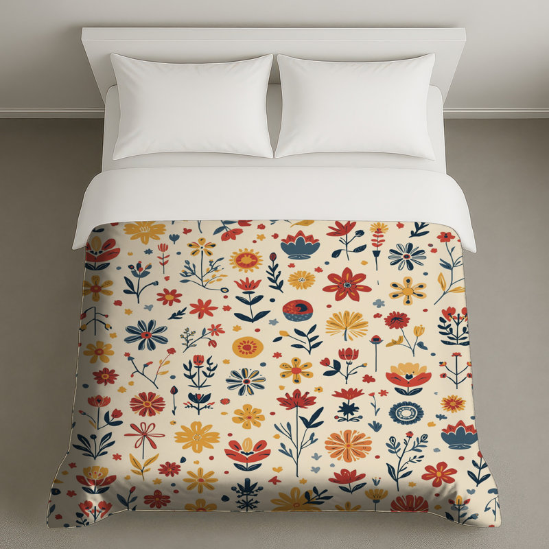 Floral Botanical Pattern Duvet Covers, Twin
