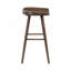 Ensemble de 2 tabourets de bar avec siège en selle et structure en bois