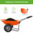 Best Choice Products Dual-Wheel Home Wheelbarrow Yard Garden Cart For Lawn, Construction-100043757